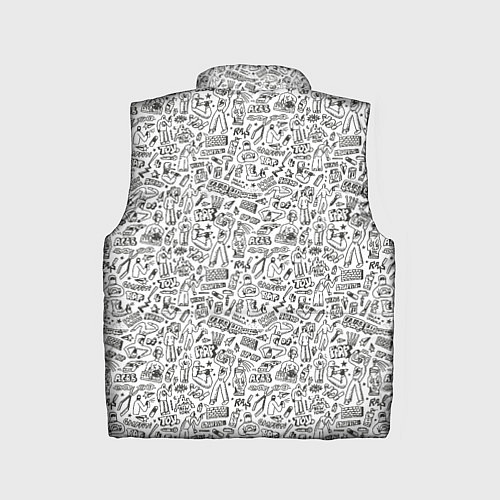 Детский жилет Дудл граффити рэперское - паттерн / 3D-Черный – фото 2