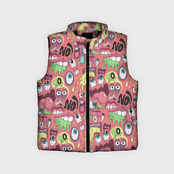 Детский жилет Монстры ой ой нет, цвет: 3D-черный