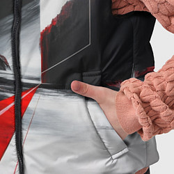 Детский жилет Футуристичный пейзаж в стиле авангард, цвет: 3D-красный — фото 2