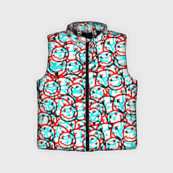 Детский жилет Nirvana smile glitch, цвет: 3D-черный