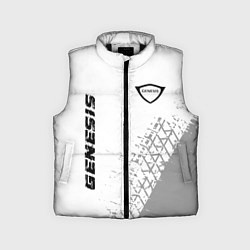 Детский жилет Genesis speed на светлом фоне со следами шин верти, цвет: 3D-черный