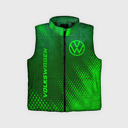 Детский жилет Volkswagen - green gradient вертикально, цвет: 3D-черный