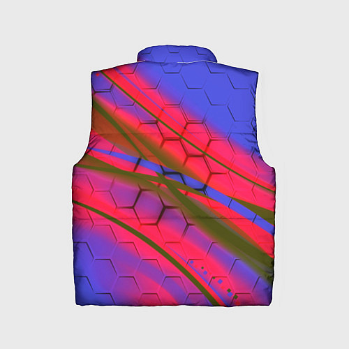 Детский жилет Неоновая броня соты / 3D-Красный – фото 2