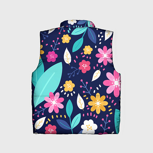 Детский жилет Абстракция цветочный фон / 3D-Черный – фото 2