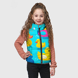 Детский жилет Плавающие уточки, цвет: 3D-красный — фото 2