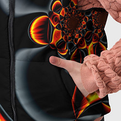 Детский жилет Фрактальный узор абстракция, цвет: 3D-черный — фото 2