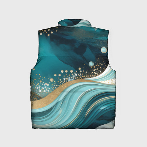 Детский жилет Бирюзовый подводный мир / 3D-Светло-серый – фото 2