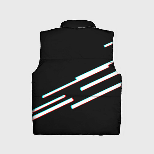 Детский жилет Полосы герб спорт / 3D-Черный – фото 2