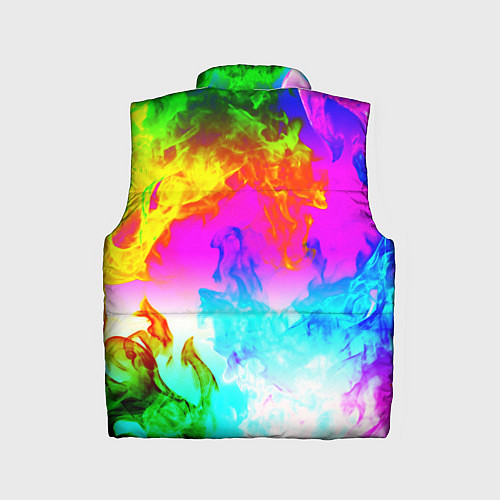 Детский жилет Неоново кислотный огонь / 3D-Светло-серый – фото 2
