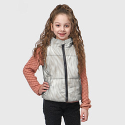 Детский жилет Белый мех кошки, цвет: 3D-красный — фото 2