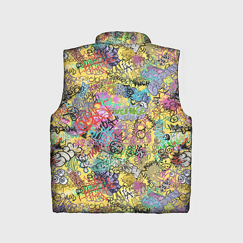 Детский жилет Граффити на стене / 3D-Красный – фото 2