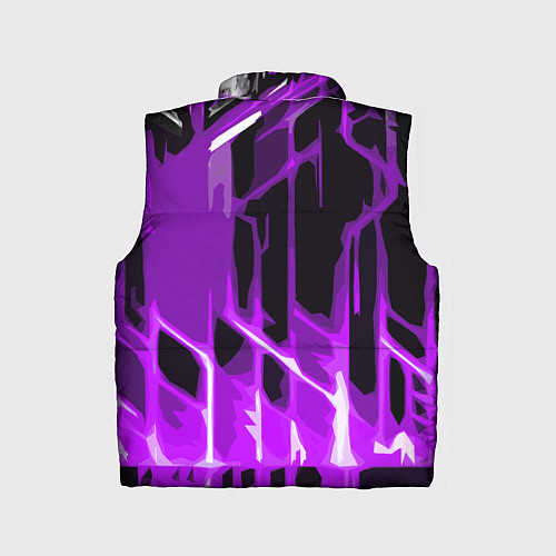 Детский жилет Abstract purple stripes on a black background / 3D-Черный – фото 2