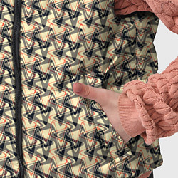 Детский жилет Жёлто-серый изогнутые полосы, цвет: 3D-светло-серый — фото 2