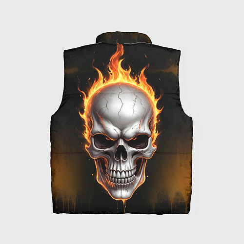 Детский жилет Череп в огне / 3D-Красный – фото 2