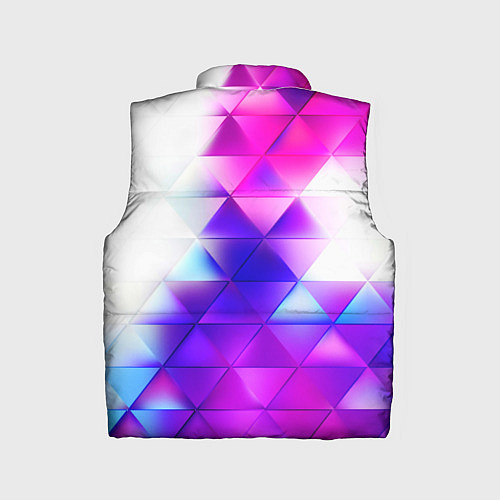 Детский жилет Неоновые треугольники абстракция / 3D-Черный – фото 2
