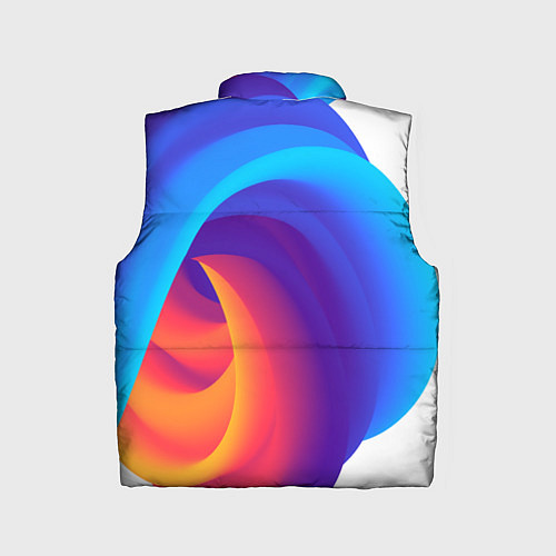 Детский жилет Неоновые волны абстракция / 3D-Светло-серый – фото 2