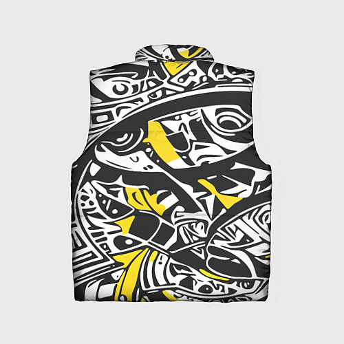 Детский жилет Черно-желтый орнамент / 3D-Светло-серый – фото 2