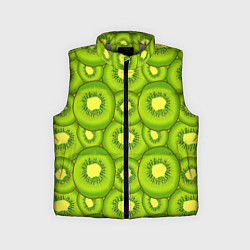 Детский жилет Киви цветной паттерн, цвет: 3D-светло-серый