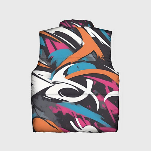 Детский жилет Граффити абстракция / 3D-Черный – фото 2