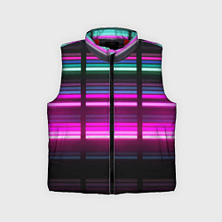 Детский жилет Неоновые лучи текстура, цвет: 3D-красный