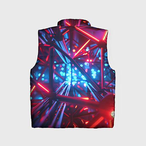 Детский жилет Неоновые трубки / 3D-Черный – фото 2