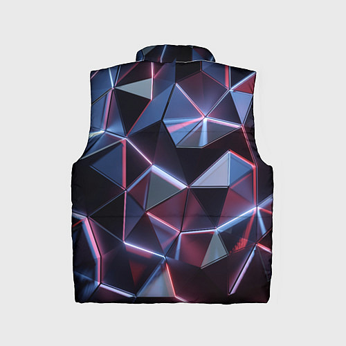 Детский жилет Неоновые геометрические плиты / 3D-Черный – фото 2