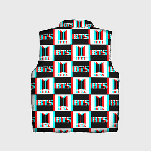 Детский жилет BTS glitch pattern / 3D-Черный – фото 2