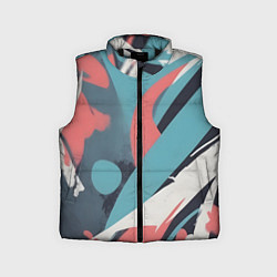 Детский жилет Граффити в пастельных тонах абстракция, цвет: 3D-черный