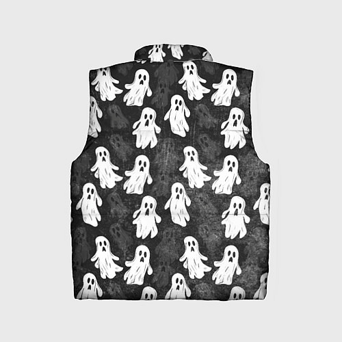 Детский жилет Паттерн с призраками / 3D-Черный – фото 2