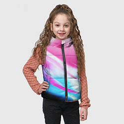 Детский жилет Неоновые краски градиент, цвет: 3D-красный — фото 2