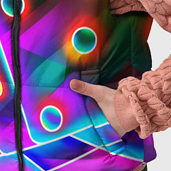 Детский жилет Неоновая геометрия текстура, цвет: 3D-светло-серый — фото 2