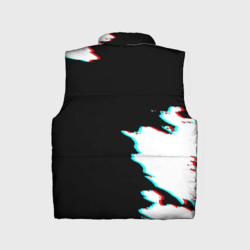 Детский жилет Герб глитч краски / 3D-Черный – фото 2