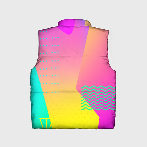 Детский жилет Неоновая геометрия градиент / 3D-Черный – фото 2