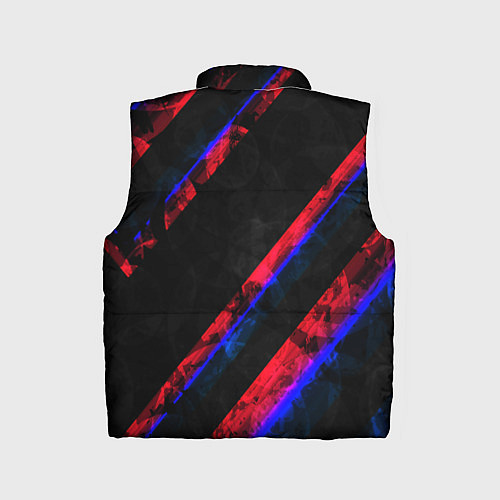 Детский жилет Неоновые штрихи геометрия / 3D-Светло-серый – фото 2