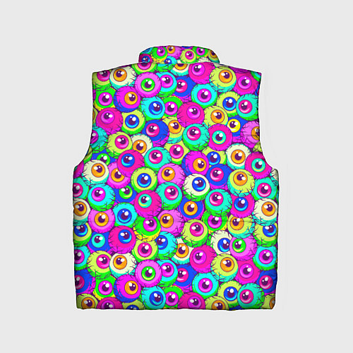 Детский жилет Глазные яблоки цветной паттерн / 3D-Черный – фото 2