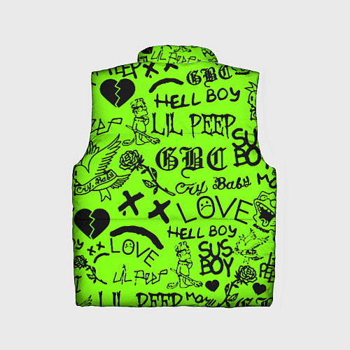 Детский жилет Lil Peep кислотный паттерн / 3D-Светло-серый – фото 2
