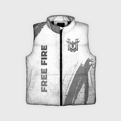 Детский жилет Free Fire - white gradient вертикально, цвет: 3D-черный