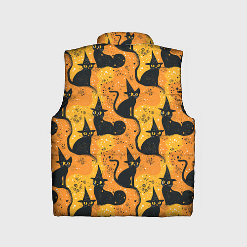 Детский жилет Кошки в шляпах - паттерн / 3D-Красный – фото 2