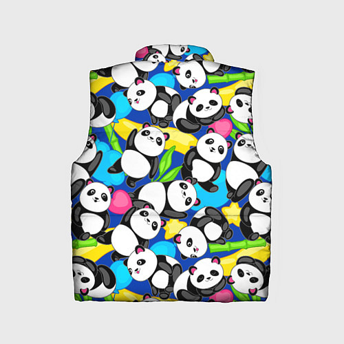 Детский жилет Панды цветной паттерн / 3D-Черный – фото 2