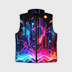 Детский жилет Neon fantasy - ai art, цвет: 3D-черный