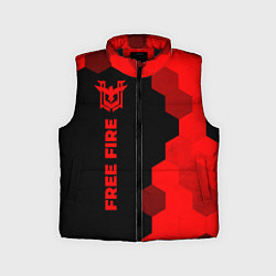 Детский жилет Free Fire - red gradient по-вертикали, цвет: 3D-черный