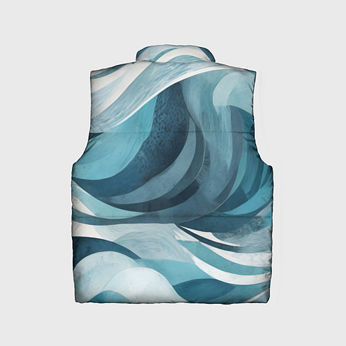 Детский жилет Океан абстракция волны / 3D-Черный – фото 2