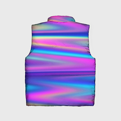 Детский жилет Неоновые полосы градиент / 3D-Черный – фото 2