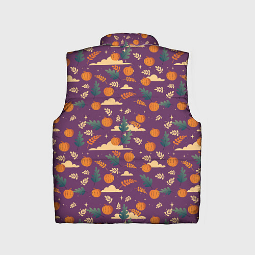 Детский жилет Маленькие тыквы на фиолетовом фоне / 3D-Черный – фото 2