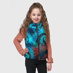 Детский жилет Оптическая абстракция узор, цвет: 3D-красный — фото 2