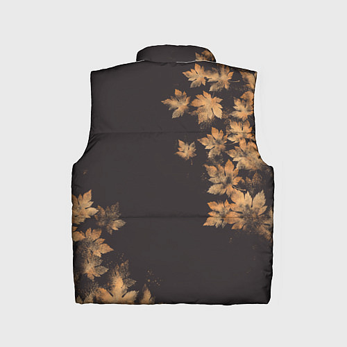Детский жилет Осенние листья эффект / 3D-Черный – фото 2