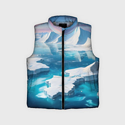 Детский жилет Арктика льдины, цвет: 3D-светло-серый