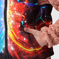 Детский жилет Битва планет абстракция, цвет: 3D-светло-серый — фото 2