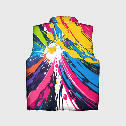 Детский жилет Красочная абстракция - экспрессионизм / 3D-Черный – фото 2