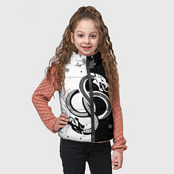 Детский жилет Инь янь - змеи, цвет: 3D-черный — фото 2